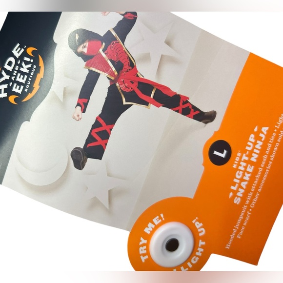 HYDE & EEK kids unisex light up ninja costume dress up Halloween size L NWT - Picture 6 of 7